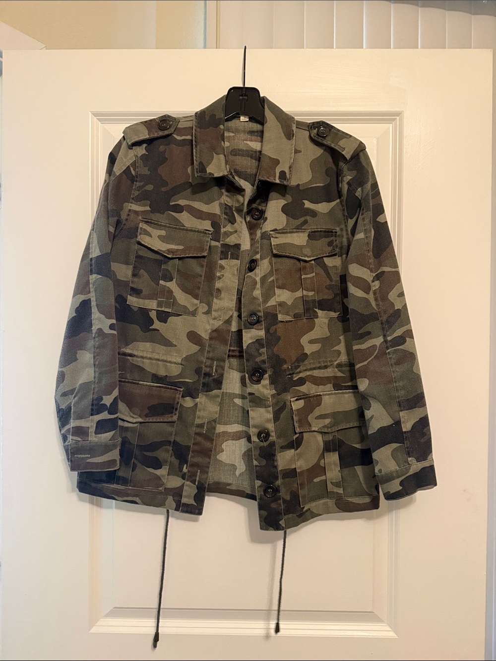 Honey Punch Green Camo Utility Jacket